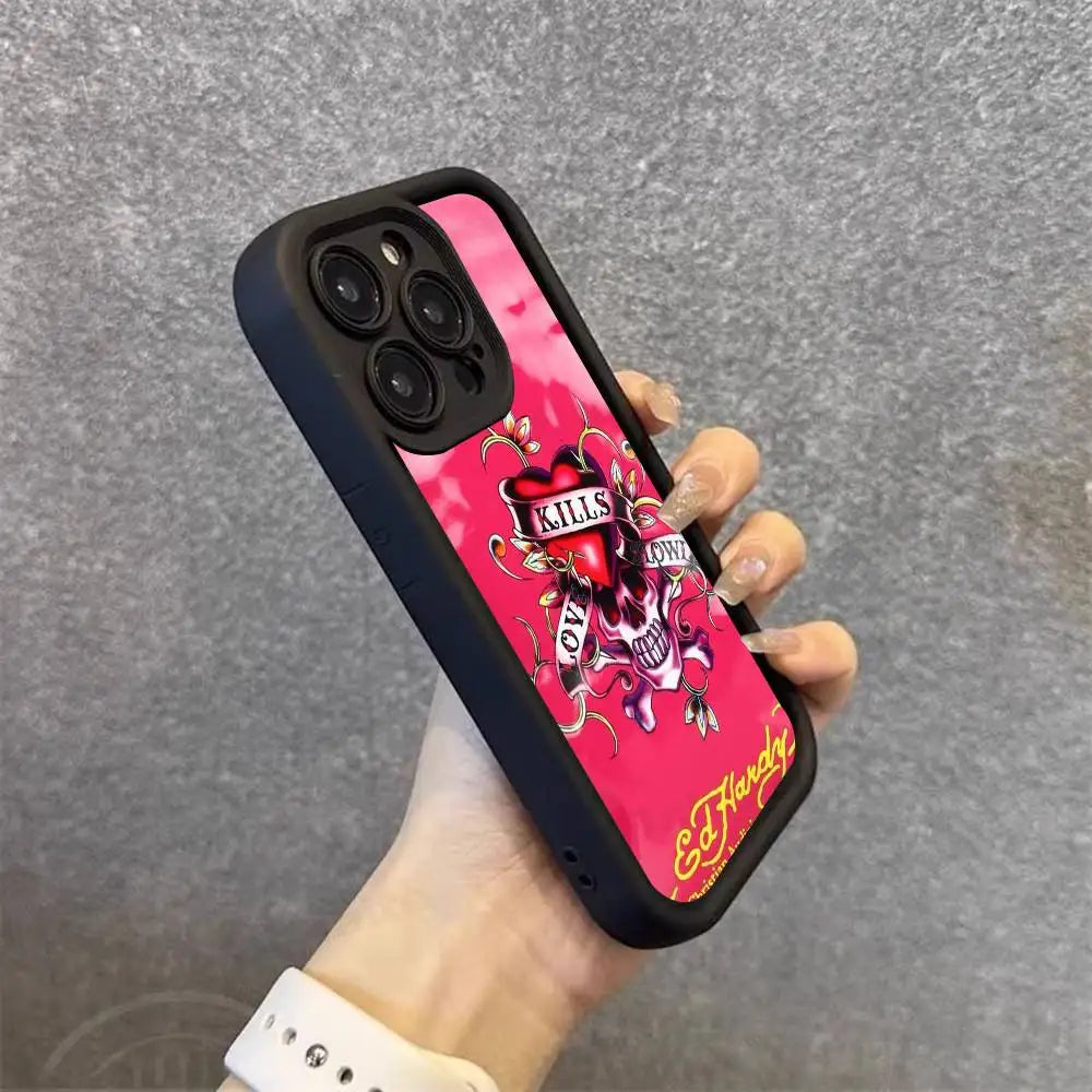 Fashion E-Ed H-Hardy Phone Case For IPhone 11 12 13 16 15 17 14 Pro Max Soft Funda Silicone Cover