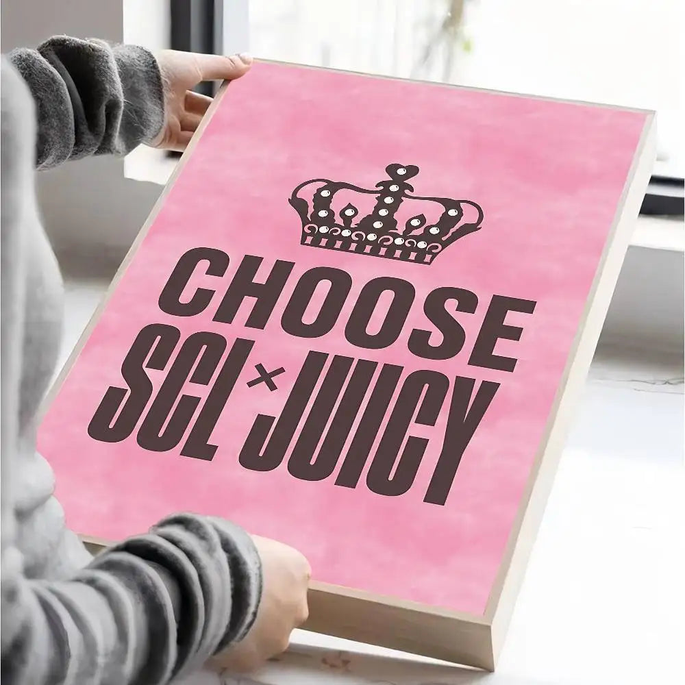 J-Juicy C-Couture Movie Sticky Posters Vintage Room Home Bar Cafe Decor Room Wall Decor