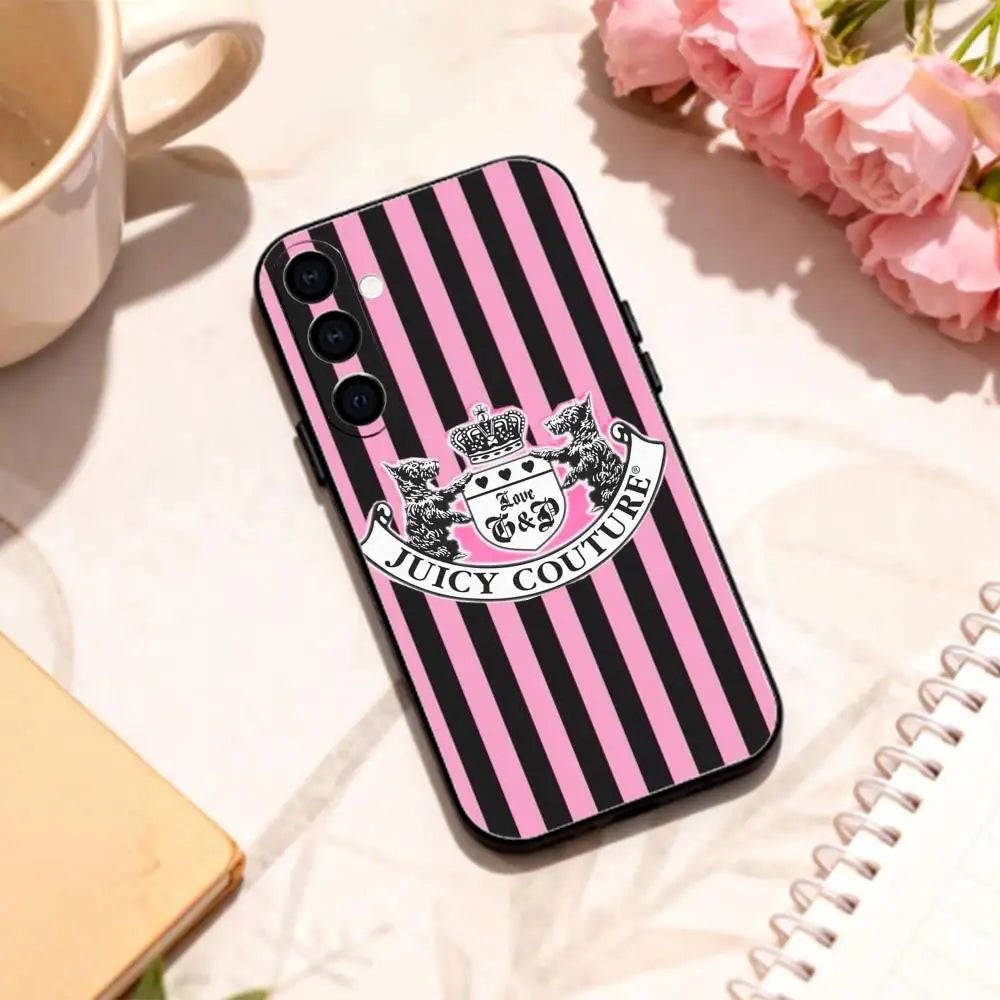 J-Juicy C-Couture L-Leopard  phone Case For Samsung Galaxy A73,A72,A71,A70,A53,A52,A51,Others Soft Black Shell