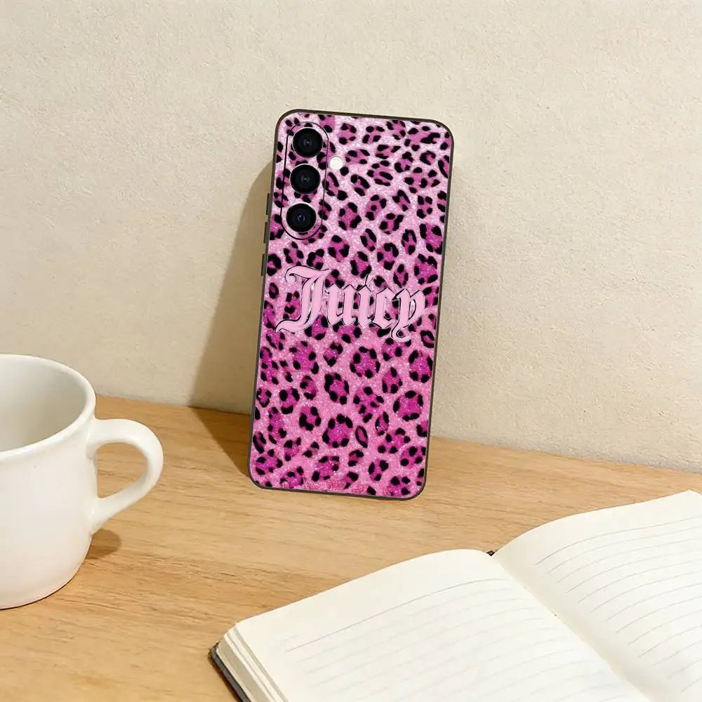 Juicy c-Couture   Phone Case For Samsung Galaxy A73,A72,A71,A70,A53,A52,A51,Others Soft Black Cover