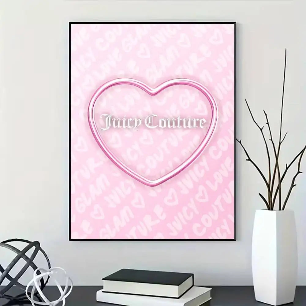 J-Juicy Fashion C-Couture Poster for Modern Decor in Home Offices, Bedrooms, Living Rooms, Kitchens, Bathrooms.