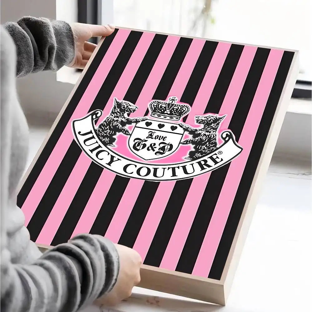 J-Juicy C-Couture Movie Sticky Posters Vintage Room Home Bar Cafe Decor Room Wall Decor