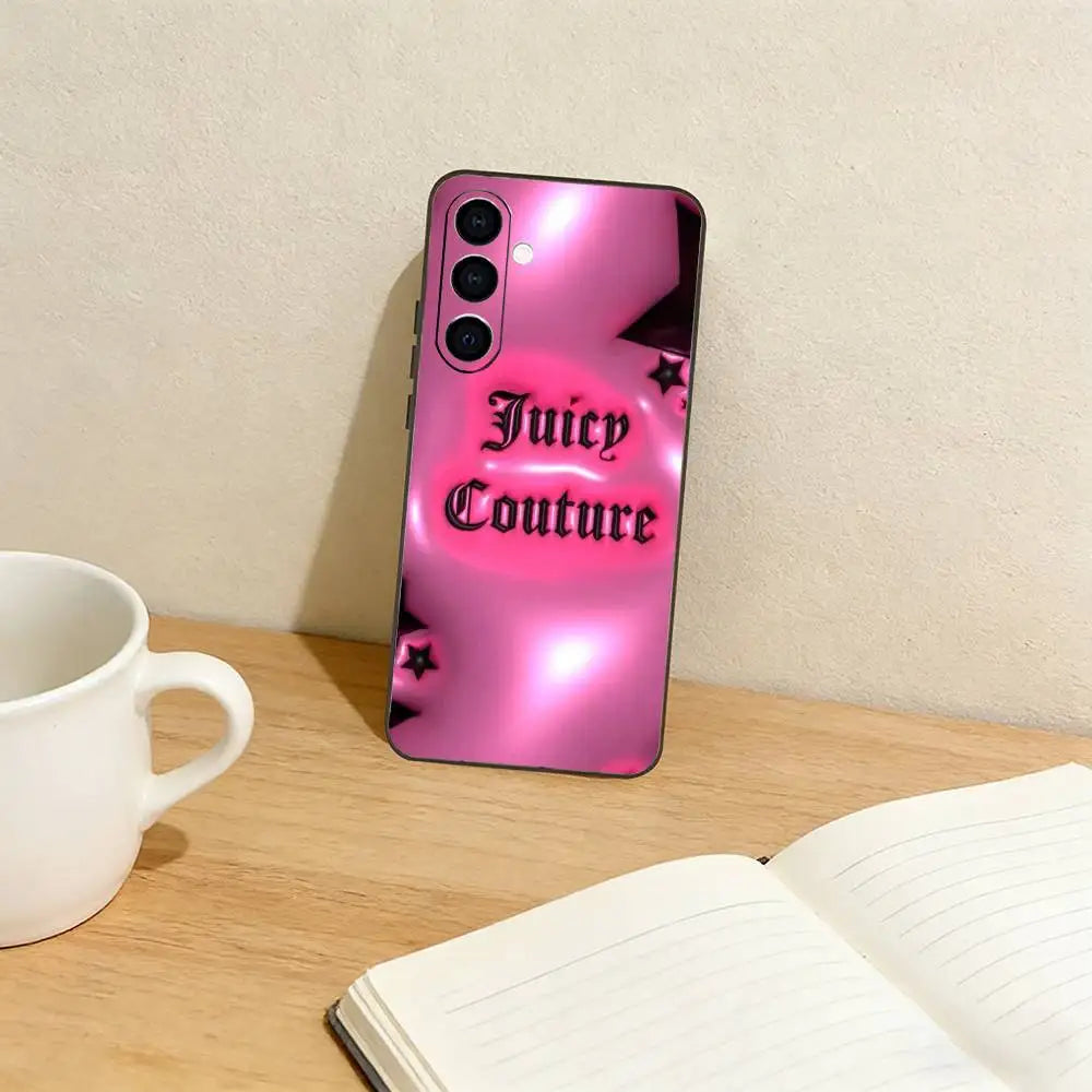 Juicy c-Couture   Phone Case For Samsung Galaxy A73,A72,A71,A70,A53,A52,A51,Others Soft Black Cover