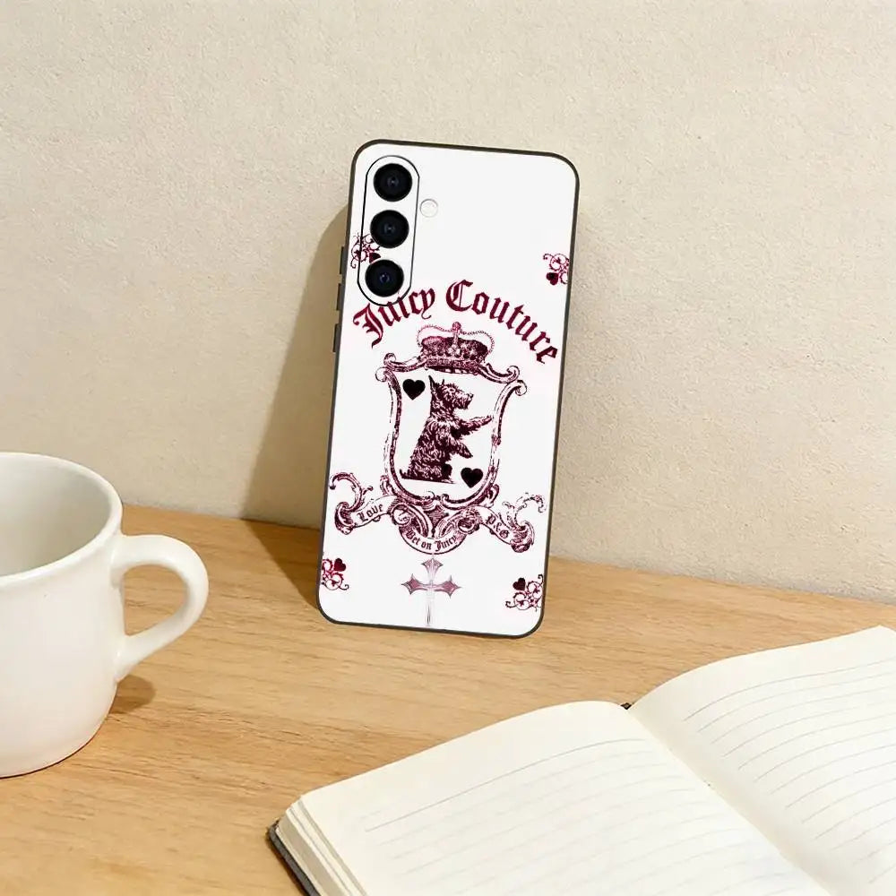 Juicy c-Couture   Phone Case For Samsung Galaxy A73,A72,A71,A70,A53,A52,A51,Others Soft Black Cover