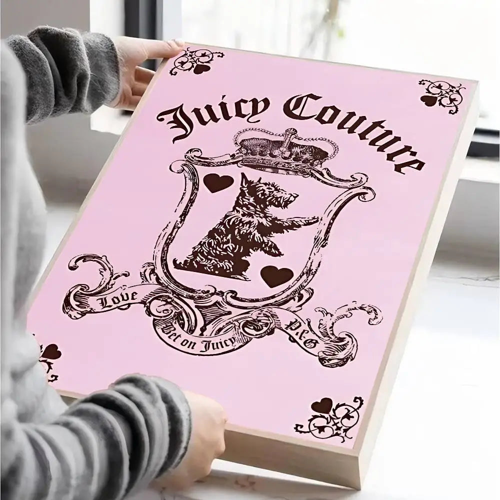 J-Juicy C-Couture Movie Sticky Posters Vintage Room Home Bar Cafe Decor Room Wall Decor