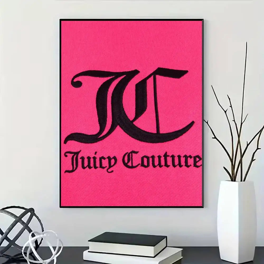J-Juicy Fashion C-Couture Poster for Modern Decor in Home Offices, Bedrooms, Living Rooms, Kitchens, Bathrooms.
