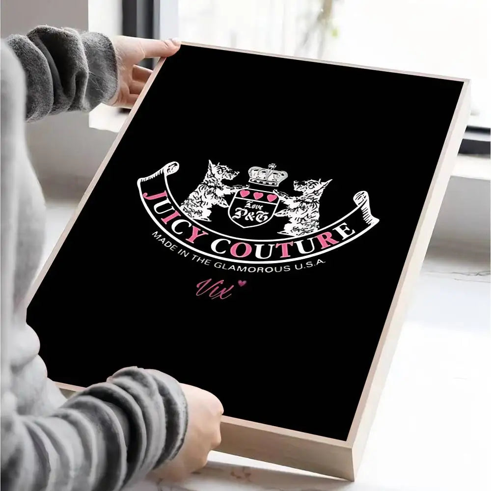 J-Juicy C-Couture Movie Sticky Posters Vintage Room Home Bar Cafe Decor Room Wall Decor
