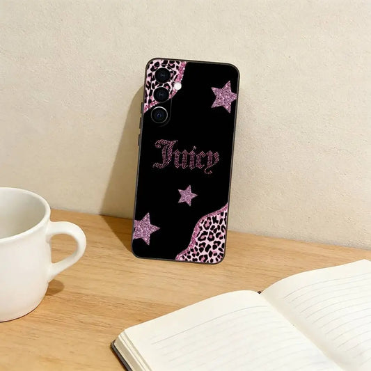 Juicy c-Couture   Phone Case For Samsung Galaxy A73,A72,A71,A70,A53,A52,A51,Others Soft Black Cover