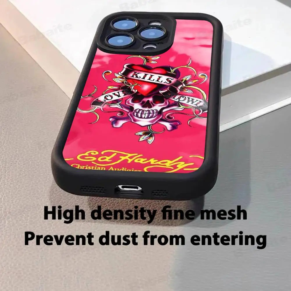 Fashion E-Ed H-Hardy Phone Case For IPhone 11 12 13 16 15 17 14 Pro Max Soft Funda Silicone Cover